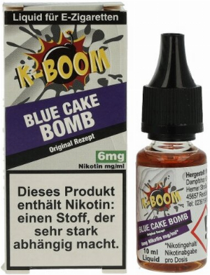 K-BOOM Blue Cake Bomb Original Rezept Liquid 10 ml 6mg