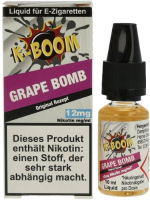 K-BOOM Grape Bomb Original Rezept Liquid 10 ml 12mg