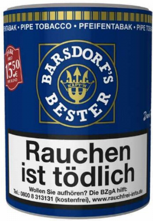 Käptn Barsdorf Bester Pfeifentabak Dark Fired 160g Dose 
