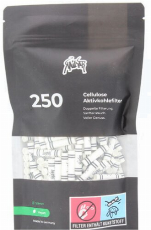 Kailar Cellulose Slim Aktivkohlefilter 5,9 mm 250 Stk. weiß 