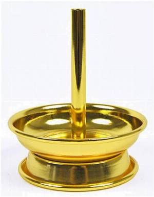 Kaminaufsatz Metall für Shishakopf Gold 6,8cm