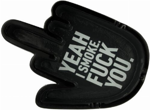 Keramik Aschenbecher  Fuck you schwarz