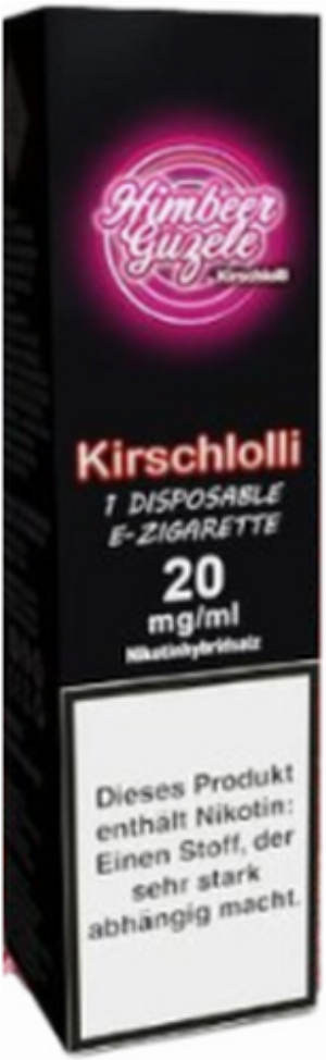 Kirschlolli Himbeer Guzele Einweg E-Zigarette 20mg