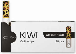 KIWI Cotton Filter Tips Amber Head 20Stk.