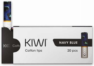 KIWI Cotton Filter Tips Navy Blue 20Stk.