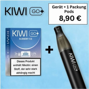 KIWI GO+ Aktion 1 Gerät plus 1 Packung Pods