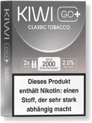 KIWI GO+ Prefilled Pods Classic Tobacco 2x2ml 20mg