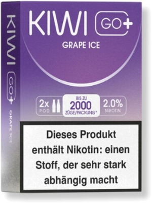 KIWI GO+ Prefilled Pods Grape Ice 2x2ml 20mg