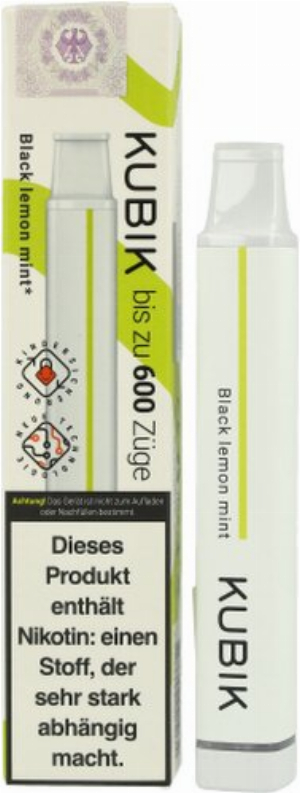 Kubik Einweg E-Zigarette Black Lemon Mint 20mg