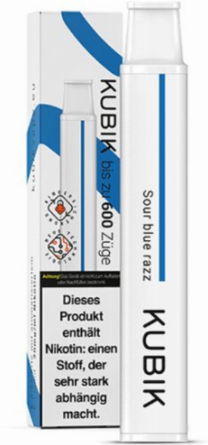 Kubik Einweg E-Zigarette Sour Blue Razz 20mg