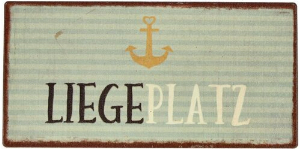 Kühlschrankmagnet LIEGEPLATZ  10x5cm