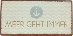 Kühlschrankmagnet MEER GEHT IMMER 10x5cm