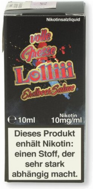 Lädla Juice volle Fresse Nikotinsalz Liquid ErdbeerSahnelolliii 10ml 10mg/ml