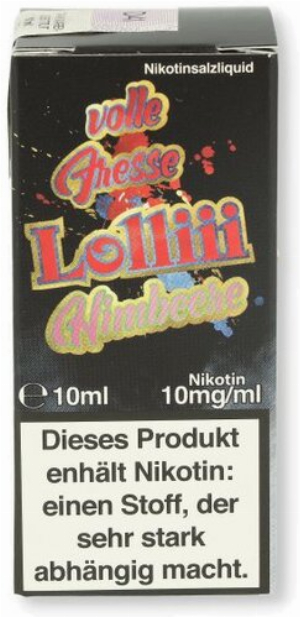 Lädla Juice volle Fresse Nikotinsalz Liquid Himbeerlolliii 10ml 10mg/ml