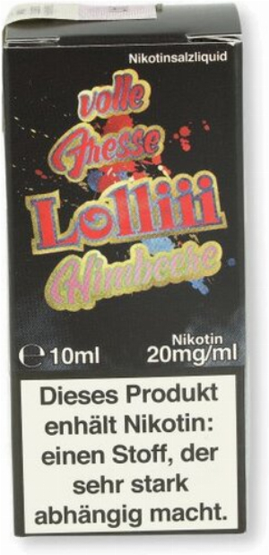 Lädla Juice volle Fresse Nikotinsalz Liquid Himbeerlolliii 10ml 20mg/ml