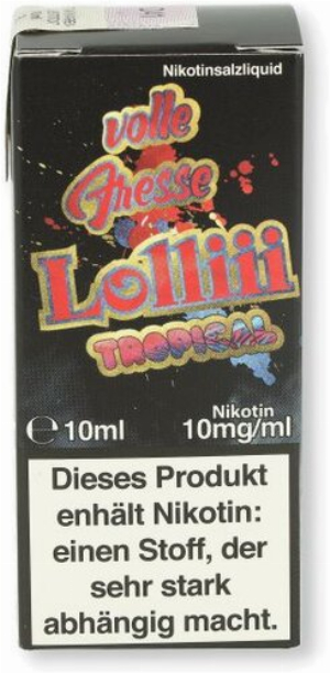 Lädla Juice volle Fresse Nikotinsalz Liquid Tropicallolliii 10ml 10mg/ml