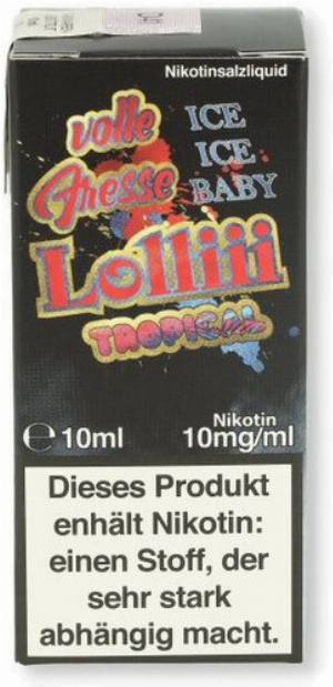 Lädla Juice volle Fresse Nikotinsalz Liquid Tropicallolliii ICE 10ml 10mg/ml