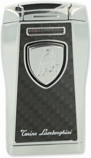 Lamborghini Agro 1er Jetflame Feuerzeug, chrom
