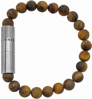 Le Fines Lames Armband Punch Bracelet M Tiger Eye 8mm