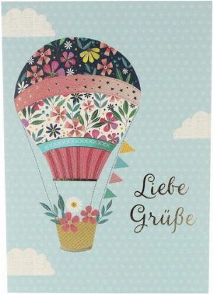 Liebe Grüße Grußkarte 17,5 x 13cm