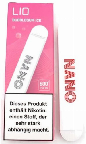Lio Nano X 600 Einweg E-Zigarette Bubblegum Ice 20mg