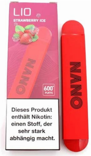 Lio Nano X 600 Einweg E-Zigarette Strawberry Ice 20mg
