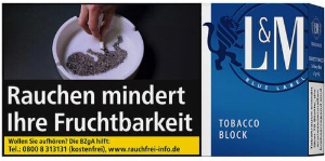L&M Tobacco Block Blue Label 42g Feinschnitt