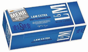 L&M Zigarettenhülsen Extra Blue Label 250 Stück