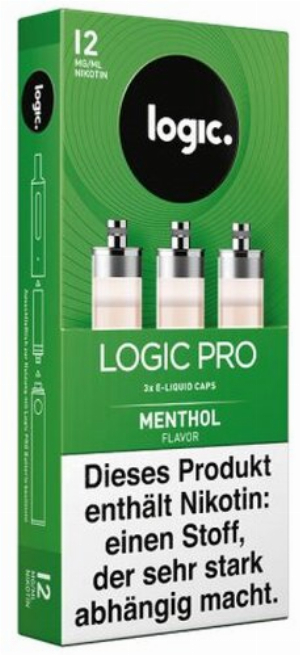 LOGIC PRO Caps Menthol Liquid-Kapseln für E-Zigarette Logic Pro 12mg