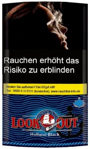 Look Out Tabak Black Zware Shag 50g Päckchen Feinschnitt