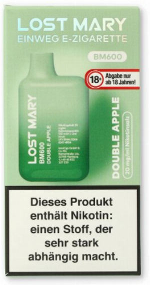 Lost Mary BM600 Double Apple Einweg E-Zigarette 20mg