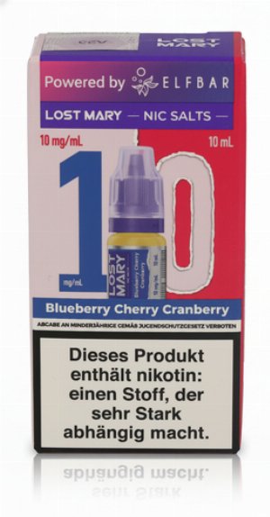 Lost Mary Nikotinsalz Liquid Blueberry Cherry Cranberry 10ml 10mg/ml