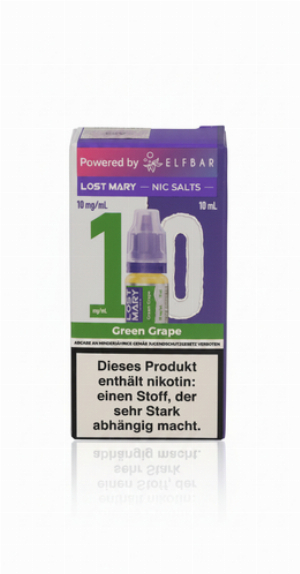 Lost Mary Nikotinsalz Liquid Green Grape 10ml 10mg/ml