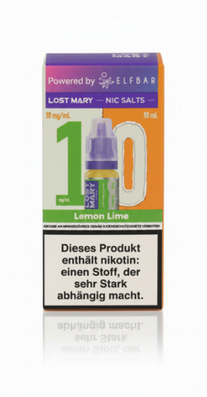 Lost Mary Nikotinsalz Liquid Lemon Lime 10ml 10mg/ml