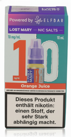 Lost Mary Nikotinsalz Liquid Orange Juice 10ml 10mg/ml