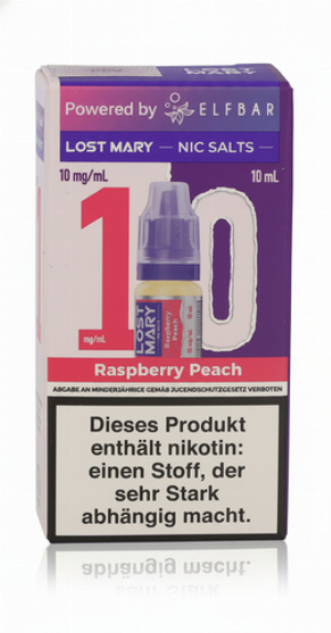 Lost Mary Nikotinsalz Liquid Raspberry Peach 10ml 10mg/ml