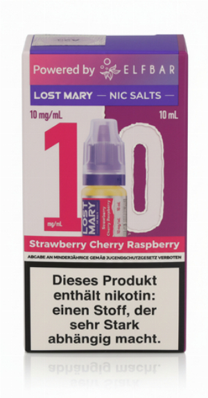 Lost Mary Nikotinsalz Liquid Strawberry Cherry Raspberry 10ml 10mg/ml