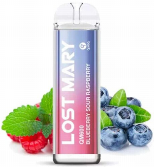 Lost Mary QM600 CP Einweg E-Zigarette Designed by Elfbar Blueberry Sour Raspberry 20mg