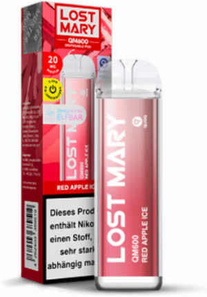 Lost Mary QM600 CP Einweg E-Zigarette Designed by Elfbar Red Apple 20mg
