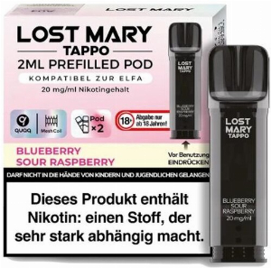 Lost Mary Tappo Pod Blueberry Sour Raspberry 20 mg/ml 2 x 2ml