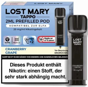 Lost Mary Tappo Pod Cranberry Grape 20 mg/ml 2 x 2ml