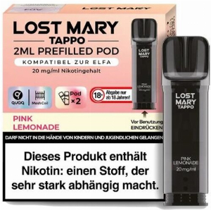 Lost Mary Tappo Pod Pink Lemonade20 mg/ml 2 x 2ml