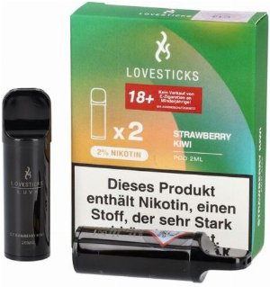 Lovesticks Strawberry Kiwi Prefilled Pod 2x2ml