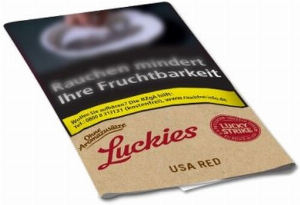 Lucky Strike Tabak ohne Zusätze Origins USA Red 30g Päckchen Feinschnitt