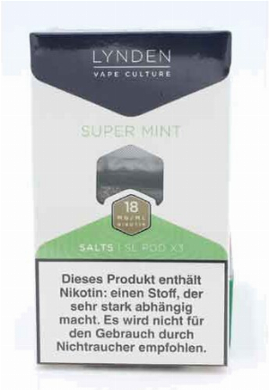 LYNDEN SL POD Salts Super Mint Pods 18mg/ml 3Stk.