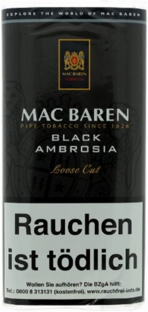 Mac Baren Pfeifentabak Black Ambrosia 50g Päckchen