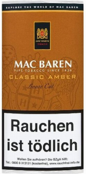 Mac Baren Pfeifentabak Classic Amber 50g Päckchen