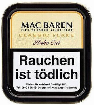 Mac Baren Pfeifentabak Classic Flake 50g Dose