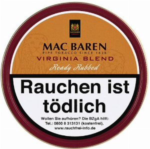 Mac Baren Virginia Blend Ready Rubbed 100g Dose Tabak