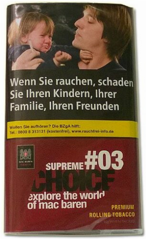 Mac Baren Tabak Choice Supreme No.03 - 30g Päckchen Feinschnitt